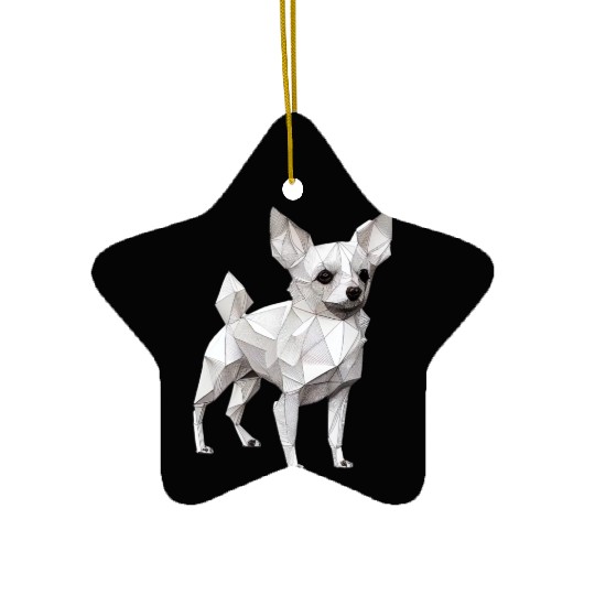 Colorful Origami Chihuahua: A Playful and Ceramic Ornaments