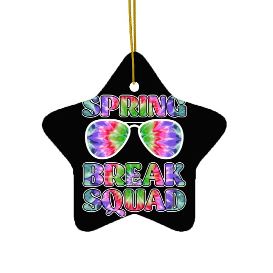 Spring Break Squad Summer Vacation Spring Break Ceramic Ornaments
