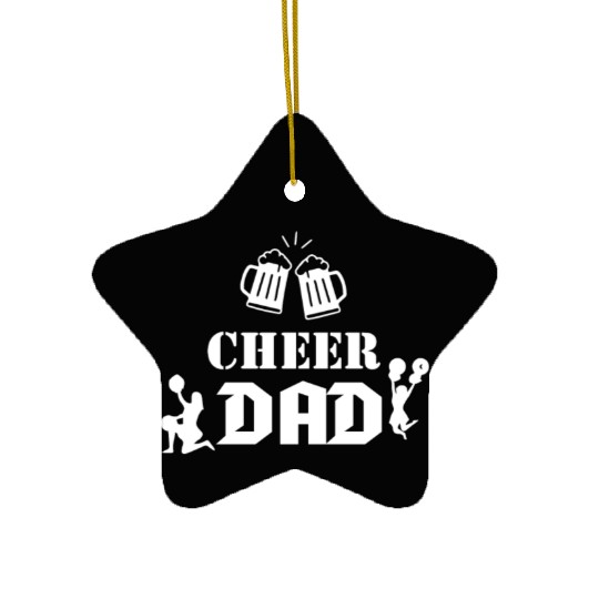cheer dad Ceramic Ornaments