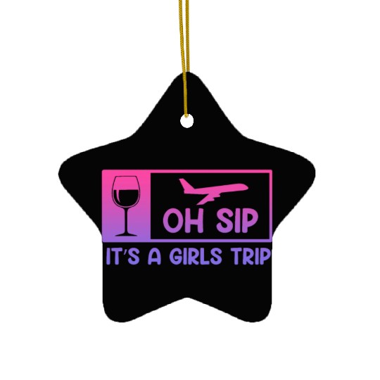 It's a Girls Trip Girls Vacation Spring Break Ceramic Ornaments