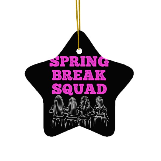 Spring Break Squad Summer Vacation Spring Break Ceramic Ornaments