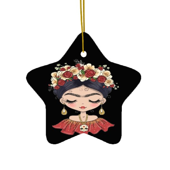 Frida Kahlo Ceramic Ornaments