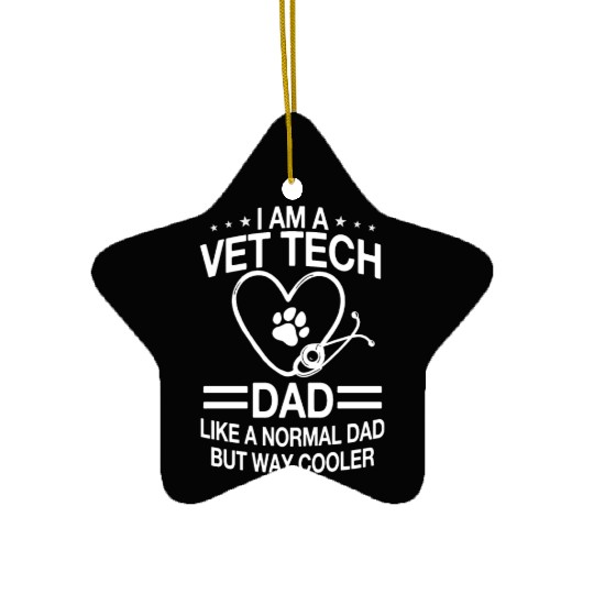 Vet Tech Dad Ceramic Ornaments