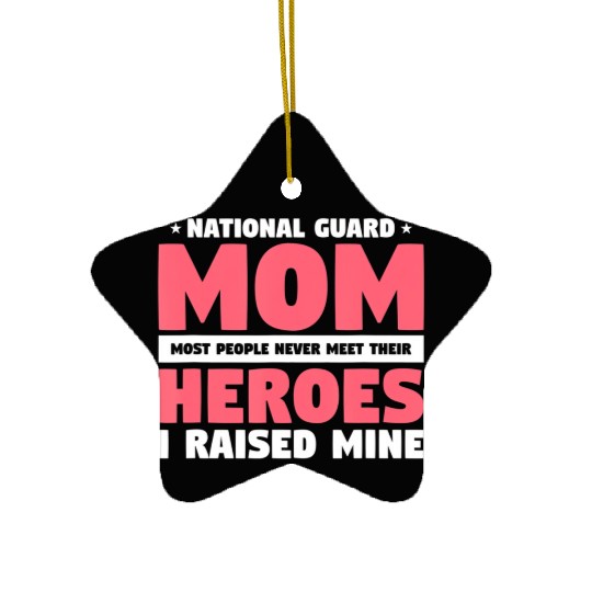 National Guard Mom Lovely Mother Family Military Ceramic Ornaments
