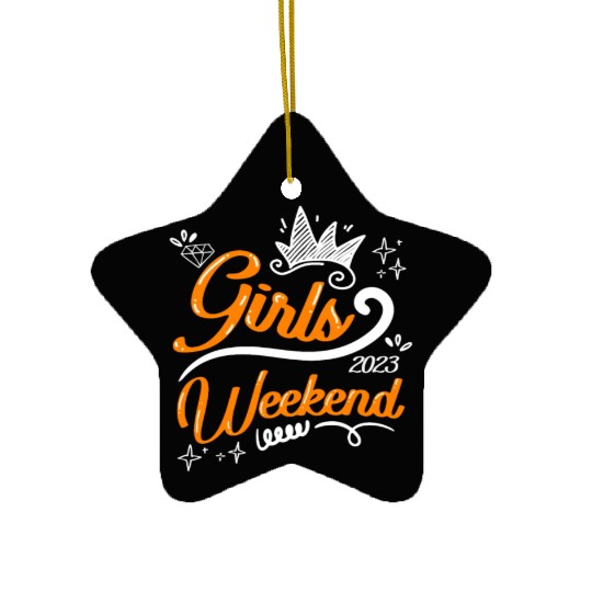 Girls Weekend Vacation Girls Trip Spring Break Ceramic Ornaments