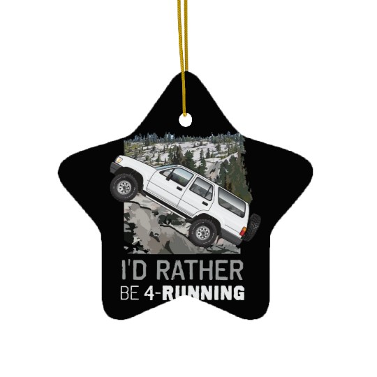 4 running White Ceramic Ornaments