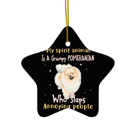 My Spirit animal Is A Grumpy Dog Ceramic Ornaments