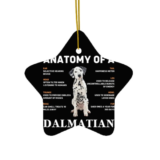 Anatomy of a Dalmatian funny Dog Pet lover T Shi Ceramic Ornaments