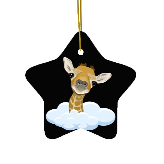 Giraffe with overlook Ceramic Ornaments