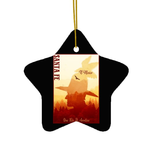 Santa Fe New Mexico wild west town Ceramic Ornaments