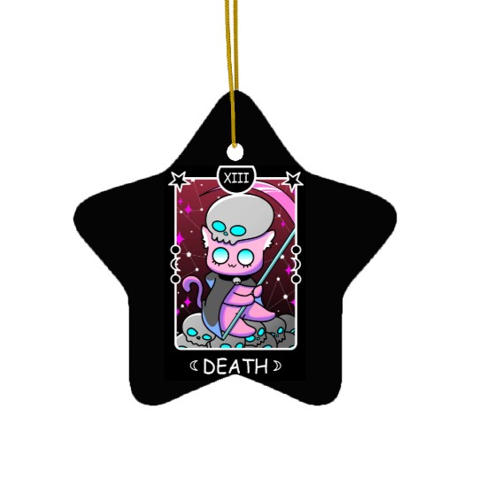 Kawaii Pastel Goth Tarot Card Death Grim Reaper Cu Ceramic Ornaments