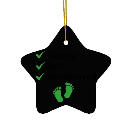 Chubby Bald Unemployed Funny Newborn Baby Ceramic Ornaments