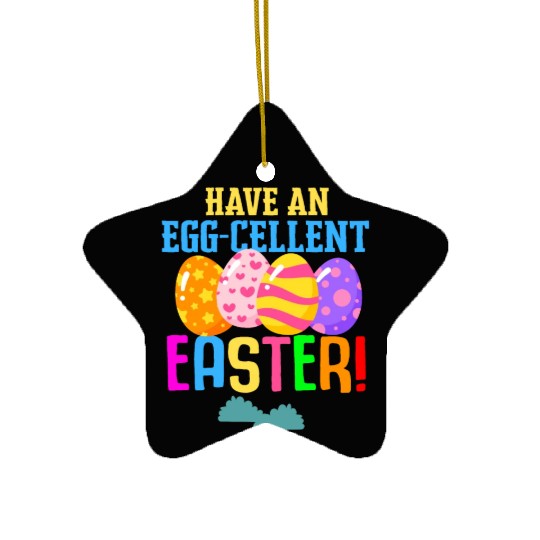 Easter Colorful Egg Dye Rabbit Egg Hunt Ceramic Ornaments