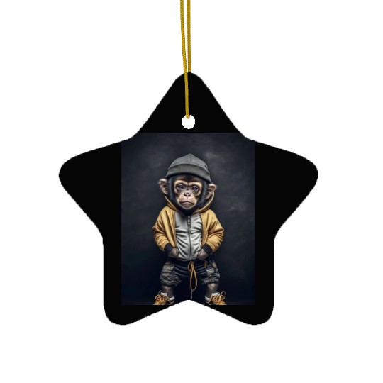 Bully Monkey Ceramic Ornaments
