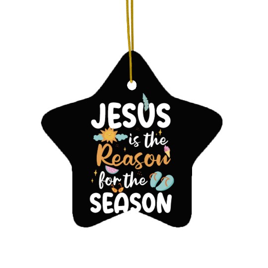 Jesus Is The Reason For The Season Summer Faith Ceramic Ornaments