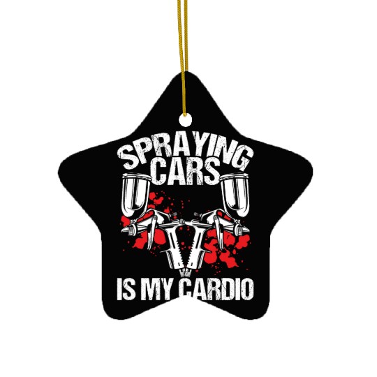 Car Painter Spraying Cards is my Cardio Painting Ceramic Ornaments