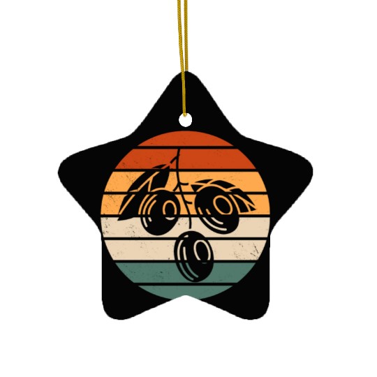 Retro Green Olive Design Ceramic Ornaments