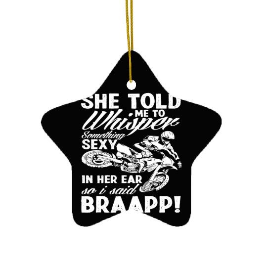 Funny Motocross Gift Ceramic Ornaments