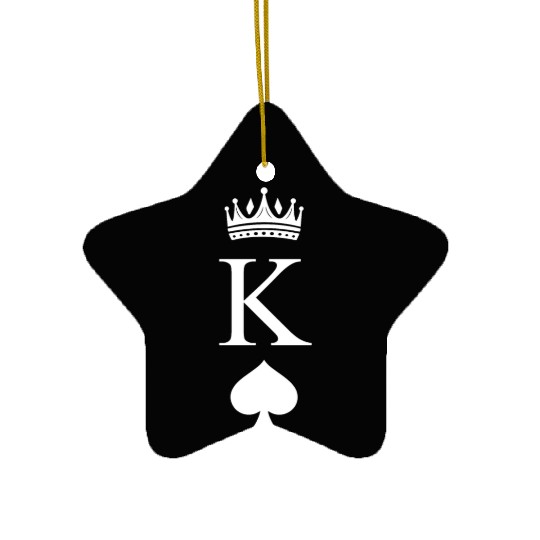 King of Spades - Boyfriend gift for Valentine's Ceramic Ornaments