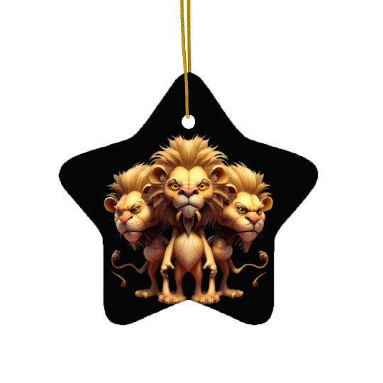 Tree lion Ceramic Ornaments