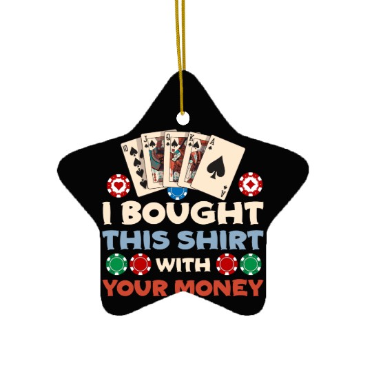 Poker Casino Card Game Poker Player Ceramic Ornaments