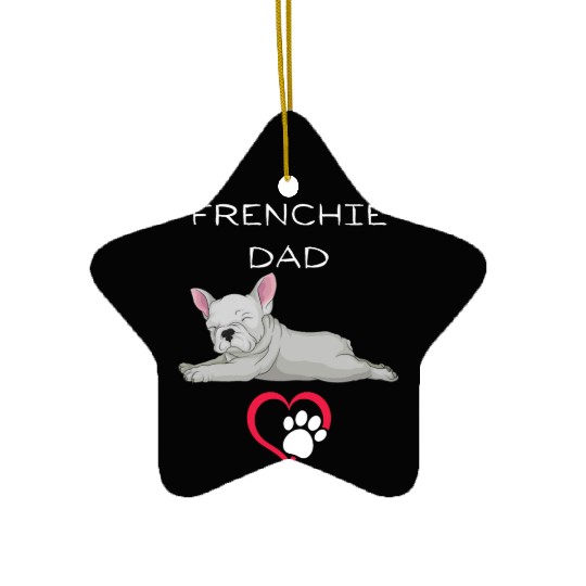 Frenchie Dad Classic Ceramic Ornaments