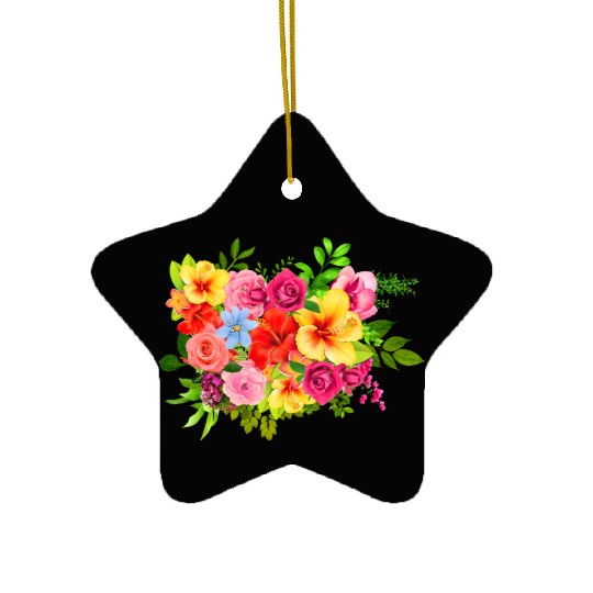 summer flowers Ceramic Ornaments