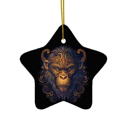 Monkey Chinese Zodiac Animal Horoscope Astrology Ceramic Ornaments