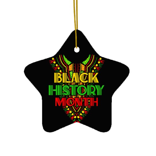Black History Month Juneteenth Kente Dashiki Cost Ceramic Ornaments