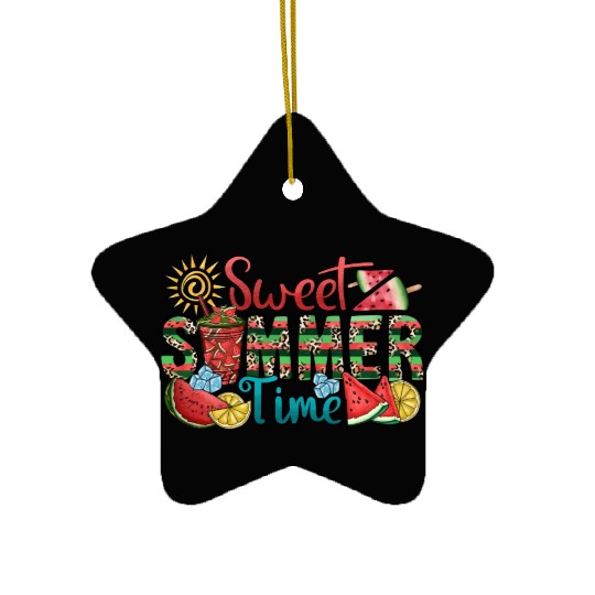 Sweet Summer Time Ceramic Ornaments