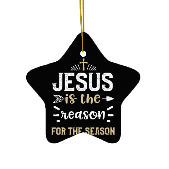 Jesus is the reason for the season Ceramic Ornaments