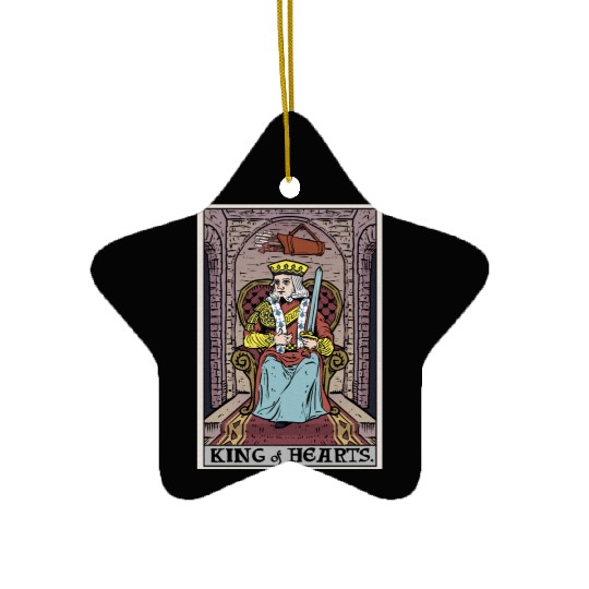 King of Hearts Tarot Card Ceramic Ornaments