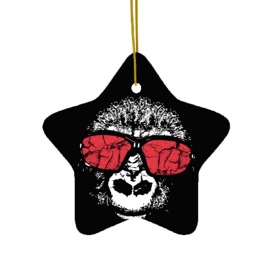 Spacemonkeyz super gorilla funny vintage Ceramic Ornaments