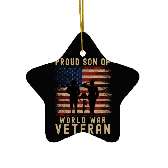 Proud Son of World War 2 Veteran Ceramic Ornaments