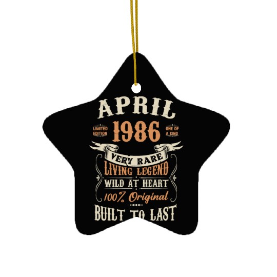 April 1986 Birthday Surprise Ceramic Ornaments
