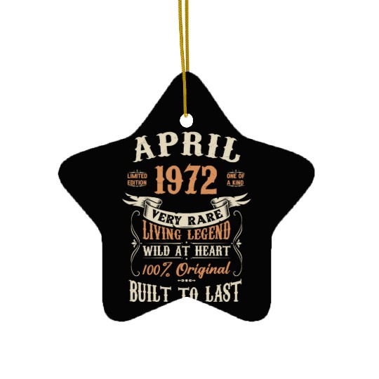 April 1972 Birthday Surprise Ceramic Ornaments