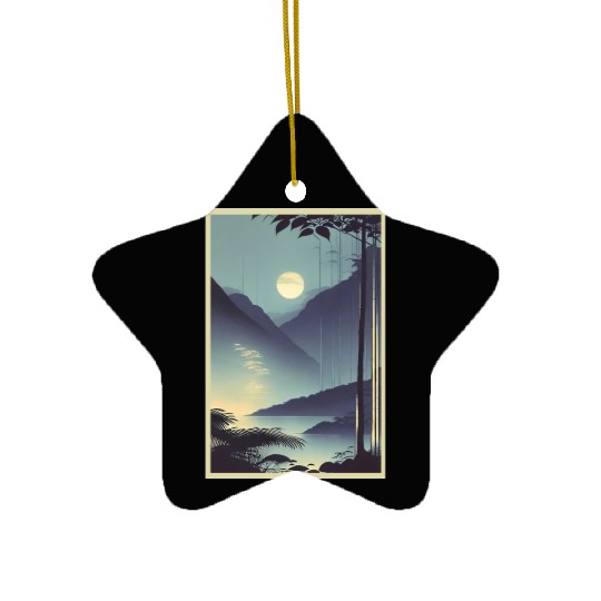 Enchanting Rainforest Night Ceramic Ornaments