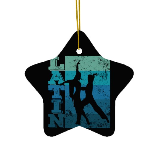 Latin Dance Couple Retro Dancer Ceramic Ornaments