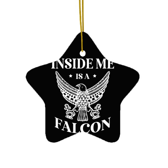 Inside Me Is A Falcon Bird Owner Falconry Ceramic Ornaments