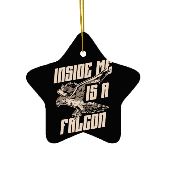 Inside Me Is A Falcon Bird Owner Falconry Ceramic Ornaments