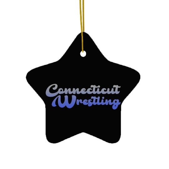 Connecticut Wrestling Ceramic Ornaments