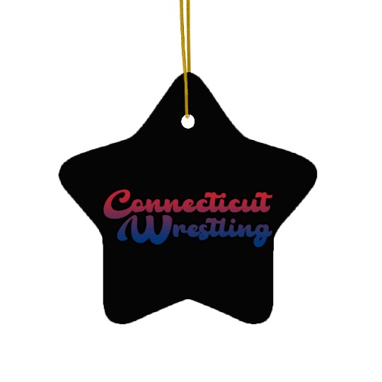 Connecticut Wrestling Ceramic Ornaments