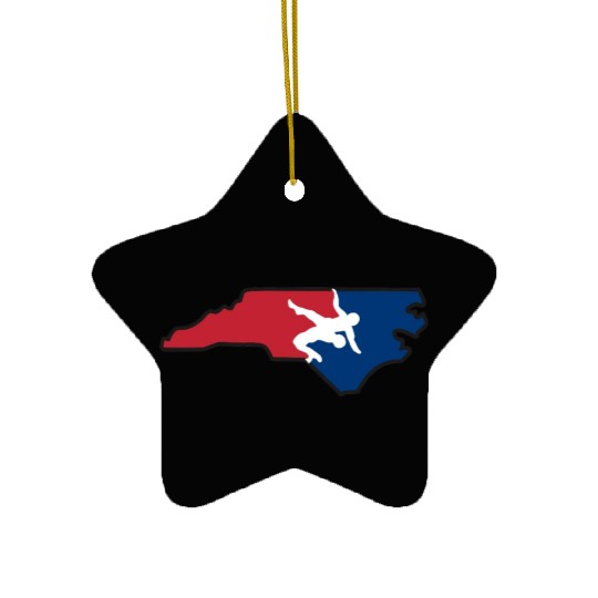 North Carolina Wrestling Ceramic Ornaments