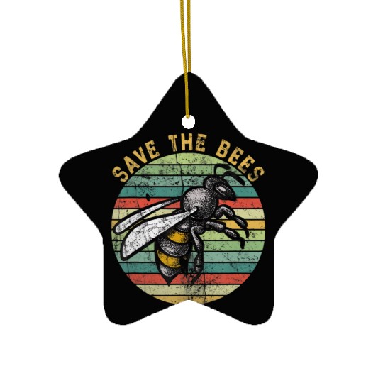 Save the Bees Harvest Succulent Gardening Grass N Ceramic Ornaments
