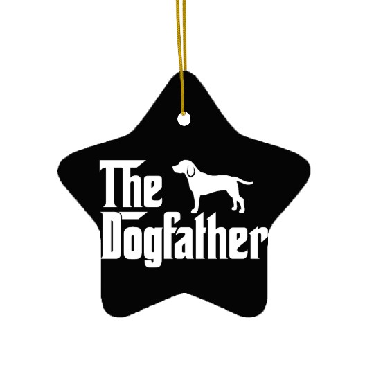 The Dogfather - Funny Beagle Dad Ceramic Ornaments
