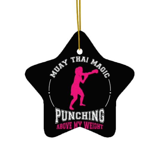 International Women's Day Muay Thai Girl Power Ceramic Ornaments