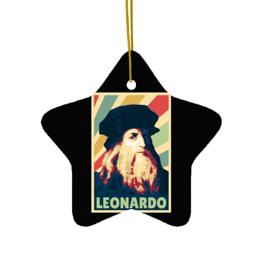 Leonardo Da Vinci Vintage Colors Ceramic Ornaments