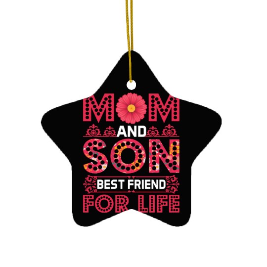 Mom And Son Ceramic Ornaments