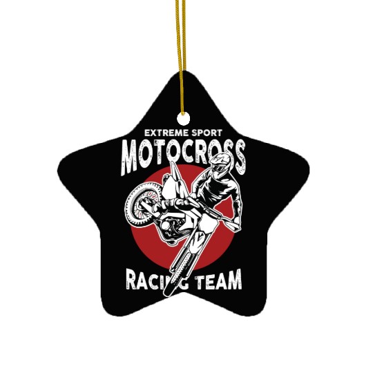 Motocross Racing Team Ceramic Ornaments