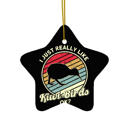 Bird Lover Endangered Species Kiwi Bird Ceramic Ornaments